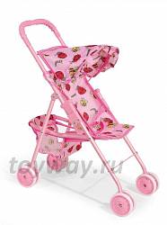Прогулочная коляска с козырьком для куклы, 9318 - миниатюра
