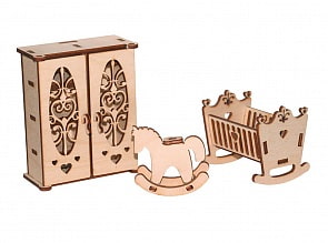 Мебель для кукол, серия - Я дизайнер - Детская, конструктор (Paremo, PDA420-06)