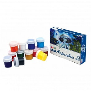 Набор акриловых красок, 12 цветов по 10 мл, 120 мл (Arti, К000172)