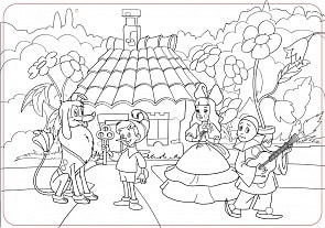 Коврик-раскраска маленький из серии Буратино, размер 48 х 33,5 см. (ЯиГрушка, 12046ЯиГ)