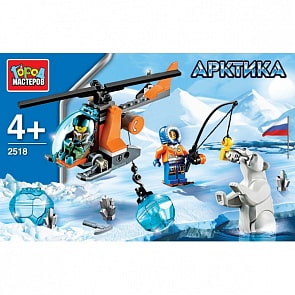 Конструктор из серии Арктика: Вертолет, 85 деталей (Город Мастеров, BL-2518-Rsim)