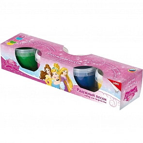 Набор Disney Принцессы - Радужный песок, 4 цвета, формочка (Лори, Птд-001)