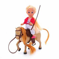 Кукла Hello Kitty  Машенька с лошадкой, 12 см (Карапуз, MARY005X-HKsim) - миниатюра