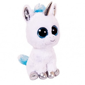 Мягкая игрушка - Единорог с серебряным рогом и копытцами, 14 см (ABtoys, M0058)