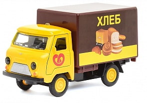 Инерционная машина металлическая УАЗ 3303 «Хлеб» свет, звук 1:43 (Технопарк, CT10-107-7sim)