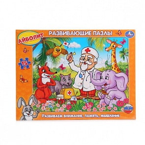Развивающие пазлы в рамке – Айболит (Умка, 4690590113530sim)