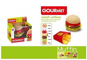 Набор продуктов - Фаст Фуд - Бургер и картошка (Junfa Toys, XJ326H-117)