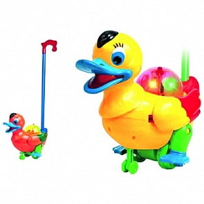 Каталка на палочке - Уточка, свет и звук (Проф-Пресс, И-0476)