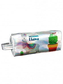 Пенал Лама и кактусы, с голографическим эффектом, цвет – белый (Михи Михи, MM06788)