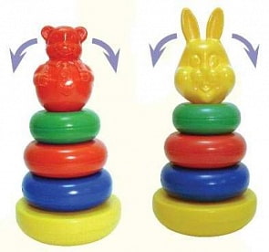 Пирамидка-качалка Круг (мультик) (Строим вместе счастливое детство, 5096VT)