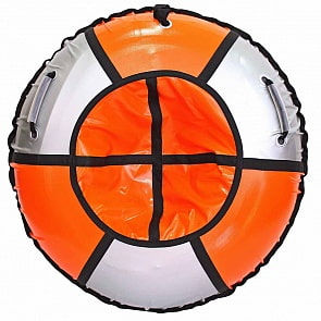Санки надувные - Тюбинг, Практик, серо-оранжевый, диаметр 105 (RT, 6320RT)