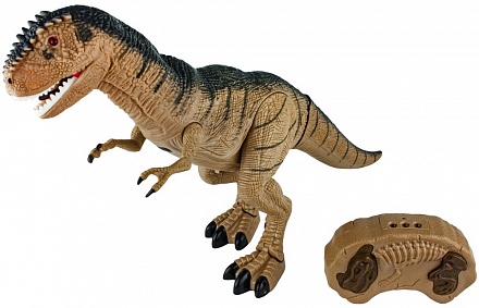 Игрушка интерактивная Динозавр с ИК пультом, голова из мягкого ПВХ, свет и звук 
