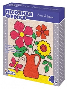 Песочная фреска Летний букет, с рамкой из картона (Десятое королевство, 02603ДК)