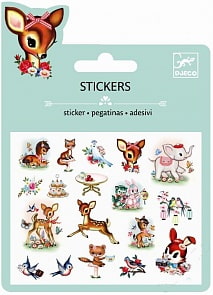 Наклейки – Животные, винтаж (Djeco, 09778k)