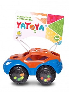 Машинка-неразбивайка оранжево-синяя (ЯиГрушка, 12022ЯиГ)