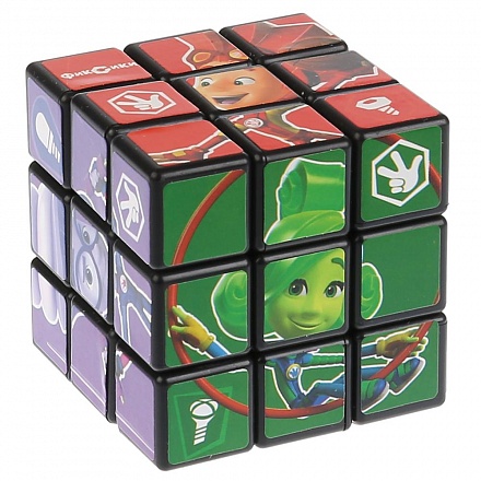 Логическая игра Фиксики - Кубик 3х3 с картинками 