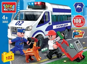 Конструктор Город Мастеров - Газель: погоня за воришкой, с фигурками, 102 детали (Город Мастеров, 3093-KK)