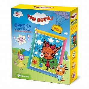 Фреска с блестками - Три кота. Карамелька (Фантазер, 405101ФН)