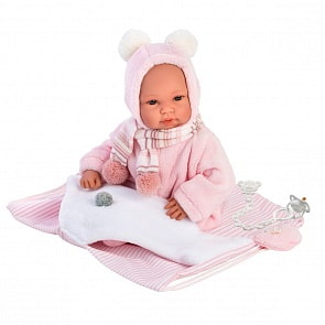 Интерактивная кукла в розовом с рюкзаком, 36 см (Llorens Juan, L 63634)