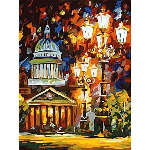 Раскраски по номерам - Мерцание ночи Санкт-Петербурга, 30 х 40 см (Белоснежка, 025-AS)
