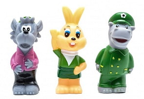 Набор для купания – Волк, Заяц и Бегемот (Играем вместе, 103R-PVCsim)