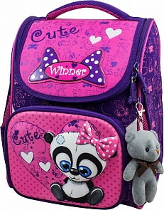 Ранец Winner 2024 с мягкой игрушкой мишка (Winner, 2024)