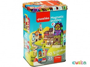Магнитные пазлы - Домики, 35 деталей (Cubika, 13470)