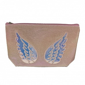 Косметичка Lukky нежно-розовая, эффект под кожу с аппликацией - Ангел (Lukky, Т17847)