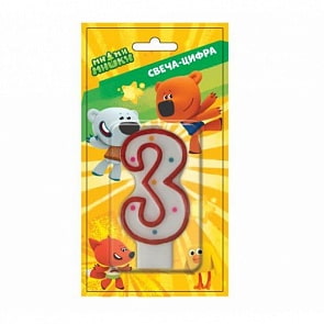 Свеча-цифра 3 - МиМи Мишки (Веселый праздник, SVC-3-MMMsim)