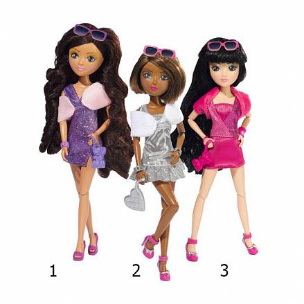Кукла в блестящем платье – Супермодель: Сара, Бель, Мири, 26 см 