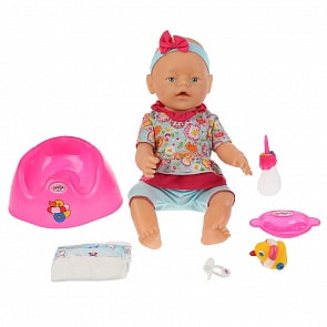 Интерактивный пупс с аксессуарами, пьет, писает, 43 см (B1259350) (ассортимент)