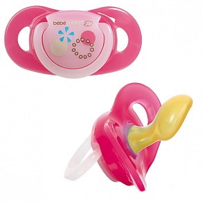 Комплект из 2-х латексных пустышек серии Safe Dummiies с кольцом и минимальной толщиной у основания 3 мм, р-р Т2, 18-36 (Bebe Confort, 30000703)