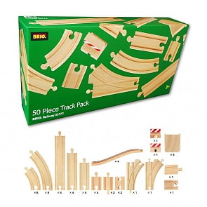 Большой набор деталей для построения ж/д, 50 деталей (Brio, 33772)