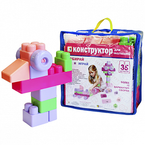 Конструктор для малышей 35 деталей (Плэйдорадо, 14018) Конструктор для малышей 35 деталей (Плэйдорадо, 14018)