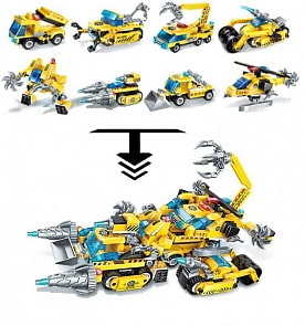 Конструктор Blockformers Connector - Мегатрансмобиль, 8 видов (1toy, Т18964) (ассортимент)