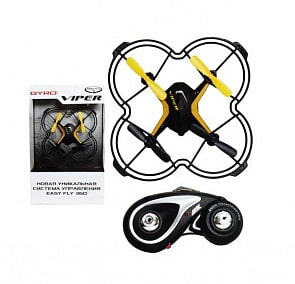 Квадрокоптер GyrO-Viper 2,4GHz 4 канала, 12,5 х 12,5 см., 6-осевой, real headless режим (1toy, Т58982)
