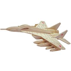 Сборная деревянная модель - Истребитель МиГ-29 (Wooden Toys, P156) - миниатюра