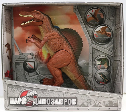 Интерактивная игрушка Robo Life - Динозавр Спинозавр, свет и звук 