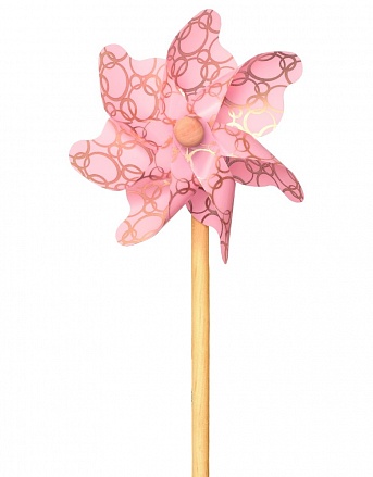 Ветрячок – Золотые колечки, 31 см, розовый 