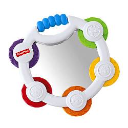 Бубен с зеркальцем (Fisher Price, Mattel, BLT37) - миниатюра