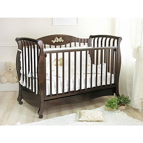 Кровать детская Красная Звезда С 553 Елизавета накладка №27 бабочки, шоколад (Красная Звезда, КЗ-C 553_шоколад)