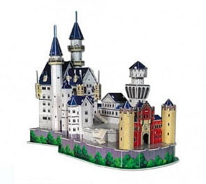 3D puzzles. Пазлы объёмные. Замок Нойшванштайн (Германия) (Cubic Fun, MC062h)