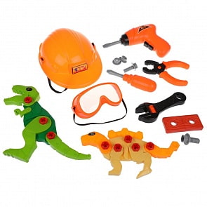 Набор инструментов с конструктором, 13 предметов (Наша Игрушка, C206-6)