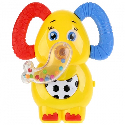 Развивающая музыкальная игрушка - Слоник, нос-трещотка, потешки, забавные звуки 