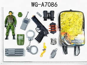 Набор игровой военный в рюкзачке (Junfa Toys, 88792)
