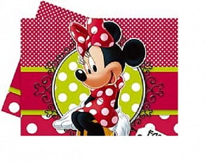 Скатерть из полиэтилена серия Минни Модница, размер 1,2 х 1,8 м (Procos, 1502-2325)