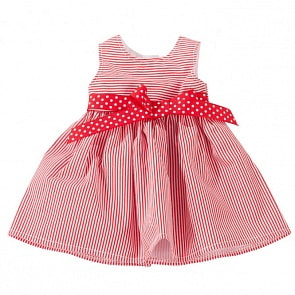 Платье красное в полоску 45-50 см (Gotz, 3403272)