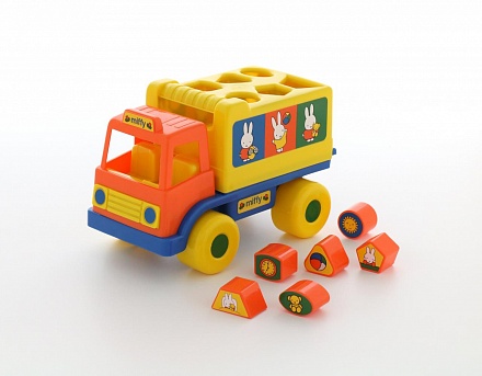 Логический грузовичок №2 – Миффи с 6 кубиками 