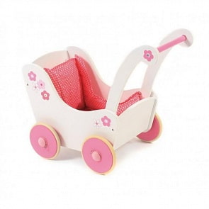 Коляска-каталка для куклы, бело-розовая (Sieglinde Bayer Chic 2000 Gmbh, 42599)