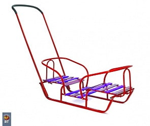 Санки детские для двойни - Лучшие друзья, красные (RT, 2616rt)